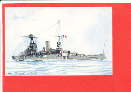 BATEAU Cuirassé PROVENCE Cpa Illustrée Par HAFFNER - Haffner