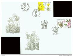 2 FDC 482 483 SLOVAQUIE 2010  Fleurs Daphne Primevère Yv 561 562 Mi 644 645 - FDC