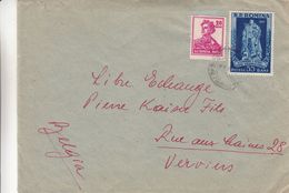 Roumanie - Lettre De 1955 ? - Oblit Bucarest - Exp Vers Verviers En Belgique - Monument - Soldat - épée - Lettres & Documents