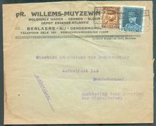 75c. Et 1Fr.75 KEPI Obl. Ferroviaire De SCHOONAERDE Sur Lettre (en-tête WILLEMS MUYZEWIN à BERLAERE Koloniale Waren Gran - 1931-1934 Mütze (Képi)