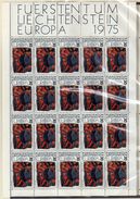 Liechtenstein, 1975 Mi 623-624 Europa CEPT, Gemälde **, Zwei Bogen [180817PL] - 1975