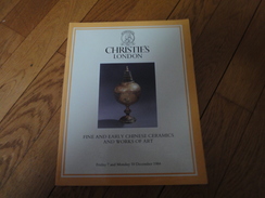 Catalogue De Ventes Christie's London 1984-Fine And Early Chinese Céramics And Works  Of Art - Otros & Sin Clasificación