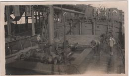 Photo Originale Marine 1920's Navy Norway Norge Cargo ? Vanja Sur Le Pont - Bateaux