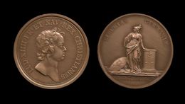 MEDAILLE EN BRONZE DE LOUIS XIIII . - Royaux / De Noblesse