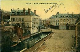 Cpa Aspect Toilé GISORS 27 Place Du Marché Aux Poissons - - Gisors