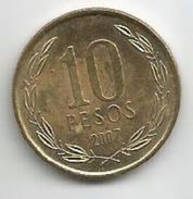 Chile 10 Pesos 2007. KM#228 - Chili