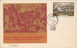 5581FM- ROMANIAN INDEPENDENCE WAR CENTENARY, BATTLES, SPECIAL COVER, 1977, ROMANIA - Covers & Documents