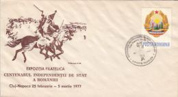 5582FM- ROMANIAN INDEPENDENCE WAR CENTENARY, BATTLES, SPECIAL COVER, 1977, ROMANIA - Brieven En Documenten