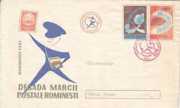 5584FM- ROMANIAN STAMP ANNIVERSARY, SPECIAL COVER, 1961, ROMANIA - Cartas & Documentos