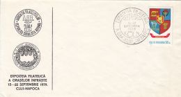 5586FM- CLUJ NAPOCA-KOLN SISTER CITIES PHILATELIC EXHBITION, SPECIAL COVER, 1979, ROMANIA - Covers & Documents