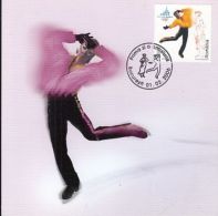 5650FM- TORINO'06, WINTER OLYMPIC GAMES, FIGURE SKATING, MAXIMUM CARD, OBLIT FDC, 2006, ROMANIA - Invierno 2006: Turín