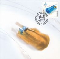 5651FM- TORINO'06, WINTER OLYMPIC GAMES, BOB SLED, MAXIMUM CARD, OBLIT FDC, 2006, ROMANIA - Winter 2006: Torino