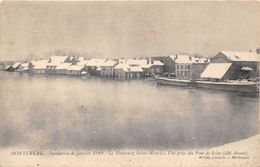 77-MONTEREAU-INONDATION DE JANVIER 1910, LE FAUBOURG SAINT-MAURICE, VUE PRISE DU PONT DE SEINE (CÔTE AMONT) - Montereau