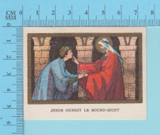 Religion  -  Guerison Du Sourd-muet  + Explication Image Pieuse, Gold Print, Holy Card - Devotieprenten