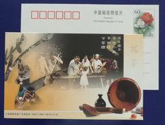 Traditional Production Process,China 2005 Jiangle Traditional Grinding Tea Advertising Pre-stamped Card - Autres & Non Classés