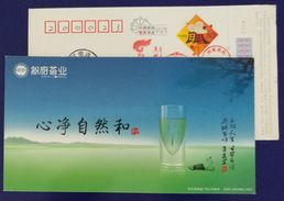 Cup Of Green Tea,China 2008 Xufu Tea Industry Advertising Pre-stamped Card - Sonstige & Ohne Zuordnung