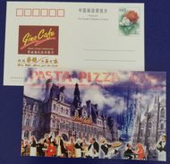 Pasta Pizza Cappucci,China 2005 Gino Italy Leisure Coffee Restaurant Advertising Pre-stamped Card - Hotel- & Gaststättengewerbe