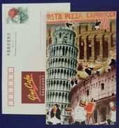 The Leaning Tower Of Pisa,Pasta Pizza Cappucci,CN 05 Gino Italy Leisure Coffee Restaurant Advert Pre-stamped Card - Hotel- & Gaststättengewerbe