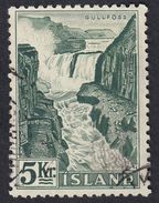 ISLAND Islanda Islande - 1956 -  Yvert 268 Obliterato; 5 Kr, Verde Scuro. - Usados
