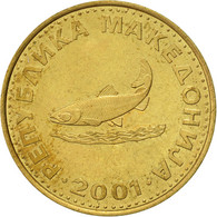 Monnaie, Macédoine, 2 Denari, 2001, TTB, Laiton, KM:3 - North Macedonia