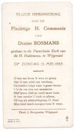 Devotie - Devotion - Communie Communion - Denise Bosmans - Wijgmaal 1955 - Communion