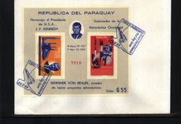 Paraguay Interesting Space / Raumfahrt  Perforated Block FDC - Amérique Du Sud