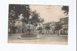 CAPENDU (AUDE) 720 FONTAINE ET PLACE DE LA MAIRIE (CAFE CENTRAL) 1915 - Capendu