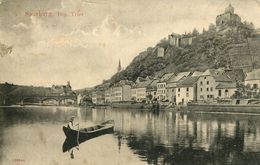 Saarburg - Flussansicht Mit Boot 1909 (001253) - Saarburg