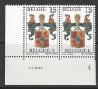 Belgique COB 2483 ** (MNH) - Date 15.IX.92 - Datiert