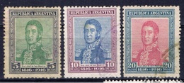 RA+ Argentinien 1917 Mi 217-19 San Martin - Used Stamps