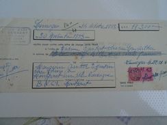 AD038.11 Emaux D'Art M.Gombert  LIMOGES  BPF 19300 - Timbre Tax 5 Francs  1953  MONTPON-sur-L'ISLE - Cheques & Traverler's Cheques