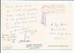 AUSTRALIE EMA DE MELBOURNE SUR CARTE POUR LA FRANCE - Postmark Collection