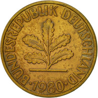 Monnaie, République Fédérale Allemande, 10 Pfennig, 1980, Munich, TTB, Brass - 10 Pfennig