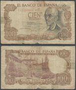 Spain - El Banco De Espana 100 Pesetas 1970 Cien Pesetas Banknote - 100 Peseten