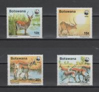 (S1817) BOTSWANA, 1988 (WWF. Red Lechwe). Complete Set. Mi ## 431-434. MNH** - Botswana (1966-...)