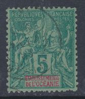 Océanie N° 4 O Type Groupe : 5 C. Vert Oblitération Légère Sinon TB - Usati