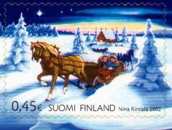 Finland - 2002 - Christmas - Snow Ride - Mint Self-adhesive Stamp - Neufs