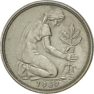 Monnaie, République Fédérale Allemande, 50 Pfennig, 1969, Karlsruhe, SUP - 50 Pfennig