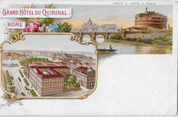ROM → Grand Hotel Du Quirinal, Cartolina Litografia Ca.1900 - Bares, Hoteles Y Restaurantes
