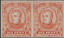 GREAT BRITAIN 1902 Emperor Napoleon 1d Orange. IMPERF.PAIR ESSAY  [essai,Probedruck,ensayo,saggio,proef] - Essais & Réimpressions