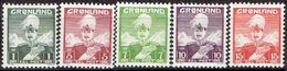 GREENLAND  # FROM 1938  STAMPWORLD 1-5** - Unused Stamps