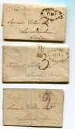3 LAC Pour LONDRES De 1807 ( 2 Scans) - Postmark Collection