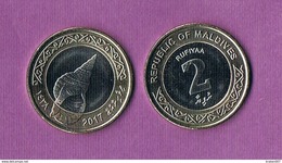 Maldives 2 Rufiyaa - Bimetal- 2017 - Maldivas