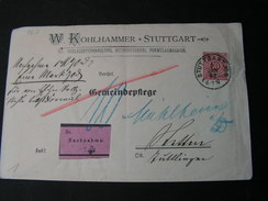 Stuttgart Nachnahme 1899 - Lettres & Documents