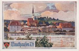 Litho Künstlerkarte AK Mauthausen Donau Bei Perg Enns Ennsdorf Linz Deutscher Schulverein Österreich Austria Autriche - Perg