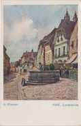 Litho Künstlerkarte AK Melk Hauptplatz Stift A Emmersdorf Deutscher Schulverein ? Götzinger Österreich Austria Autriche - Melk