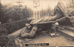 57-METZ- CARTE PHOTO- STATUE DE L'HOMME DE FER- GUILLAUME II - Metz