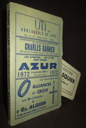 ANNUAIRE AZUR Paris France Bijouterie Joaillerie Horlogerie Orfevrerie Or Pierre Diamant Perle Généalogie 1972 - Telephone Directories