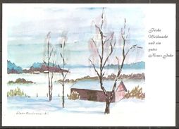 Winterstille, Fussgemalt Von V.O. Auvinen, Nr.2514 - Hedendaags (vanaf 1950)