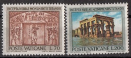 381 Vaticano 1964 Salvaguardia Monumenti NUBIA Apostolo Pietro Portico Egizio-Romano MNH  Full Set - Egiptología